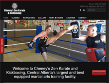 Tablet Screenshot of cheneykarate.com